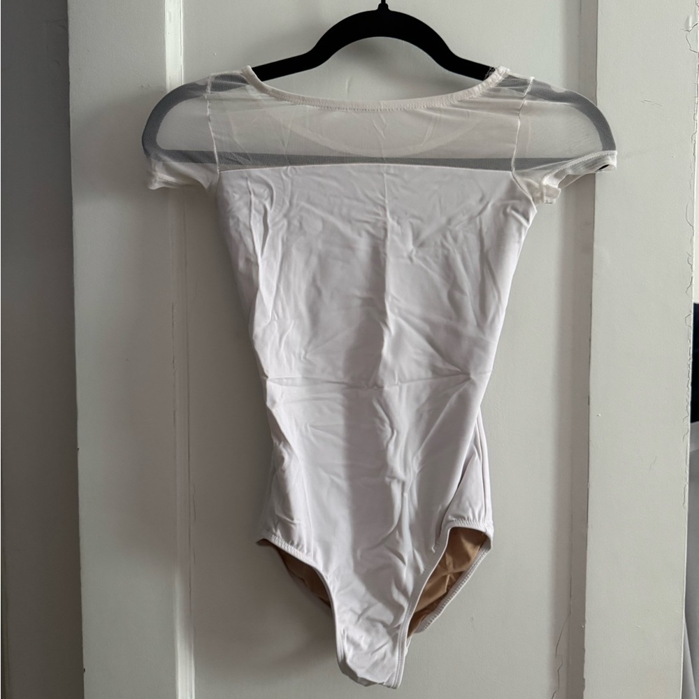 White Theatricals Cap Sleeve Leotard Size XS